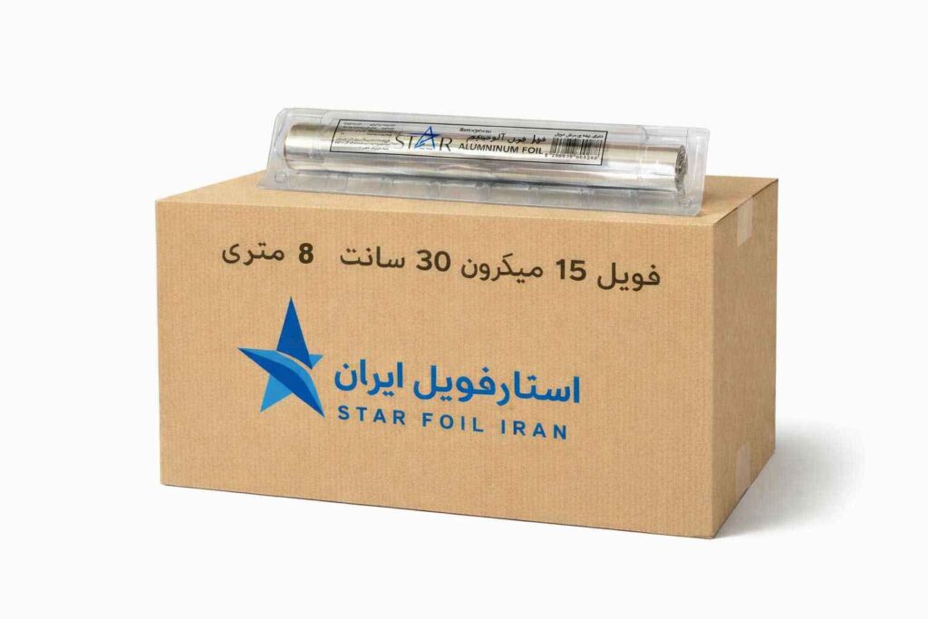 فویل آلومینیوم 15میکرون 30سانت 8متری